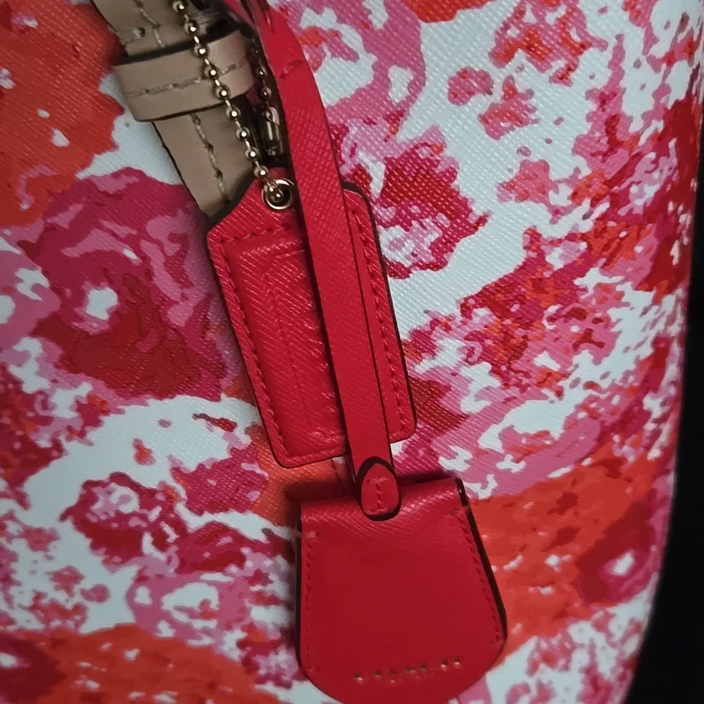Coach Pink and Cream Floral Tote - Picture 4 of 6